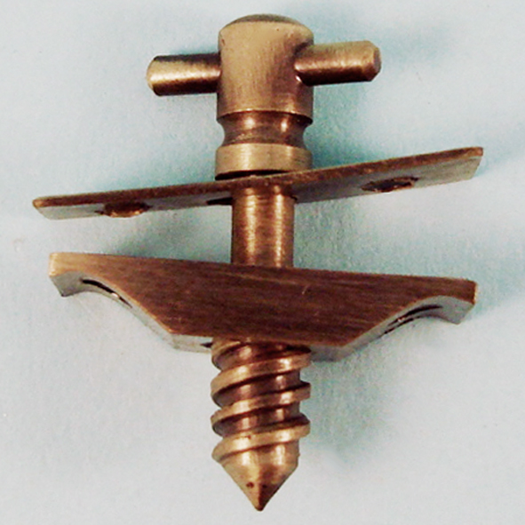 THD199/AB • 38mm o/a • Antique Brass • Tee Pattern Batten Rod Screw